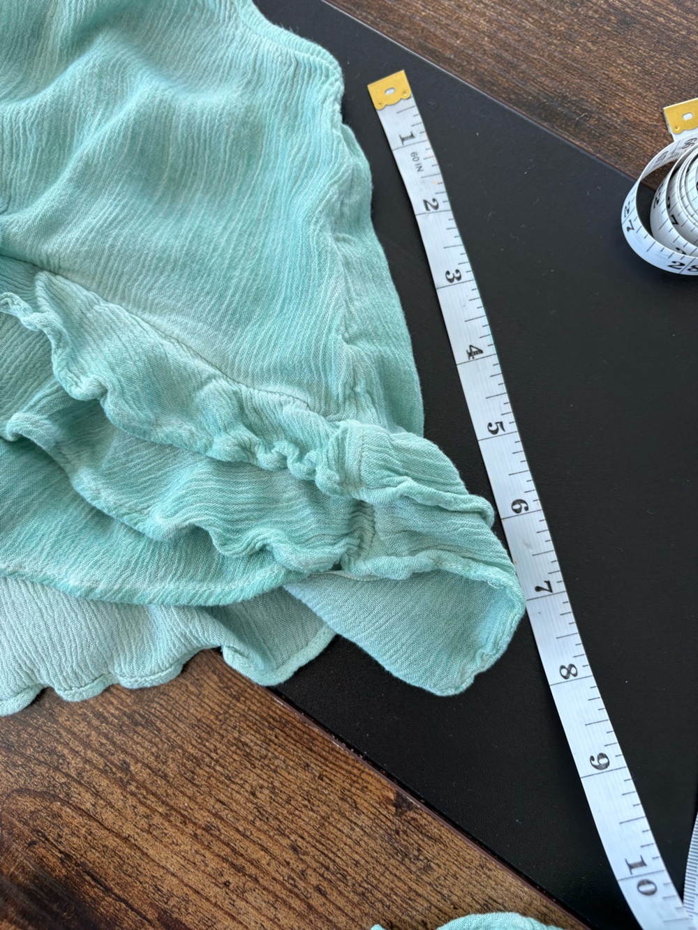 Free People “If Only” Mint Green Ruffle Two-Piece Set - Picture 9 of 11